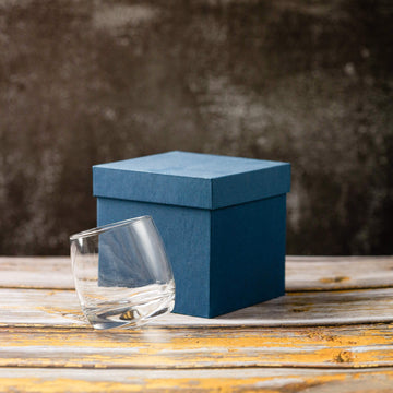 Scotch Glass with Linen Box