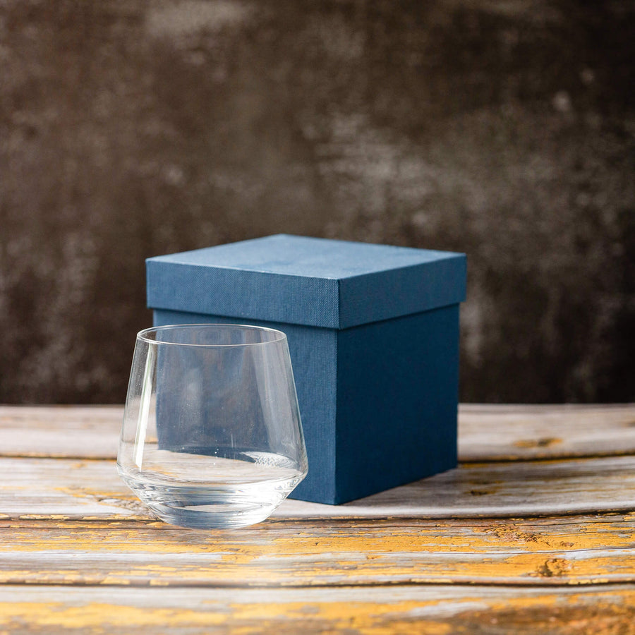 Scotch Glass with Linen Box