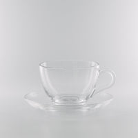 Clear Cup and Saucer