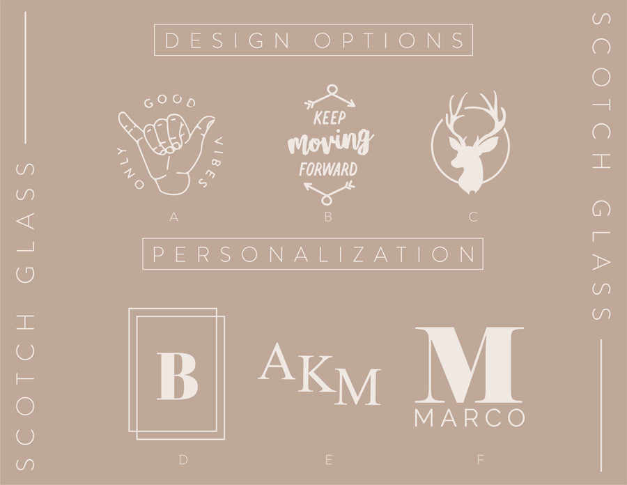 Scotch Glass with Linen Box